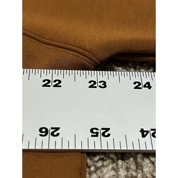 Spanx Air Essentials Half Zip Sweatshirt Butterscotch Brown Orange Womens Large - Picture 7 of 10